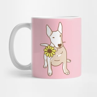 Bull Terrier and Sunflower Mug